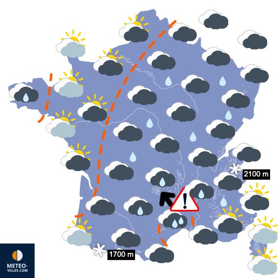 Carte de prévisions du temps du Vendredi 19 décembre 2025