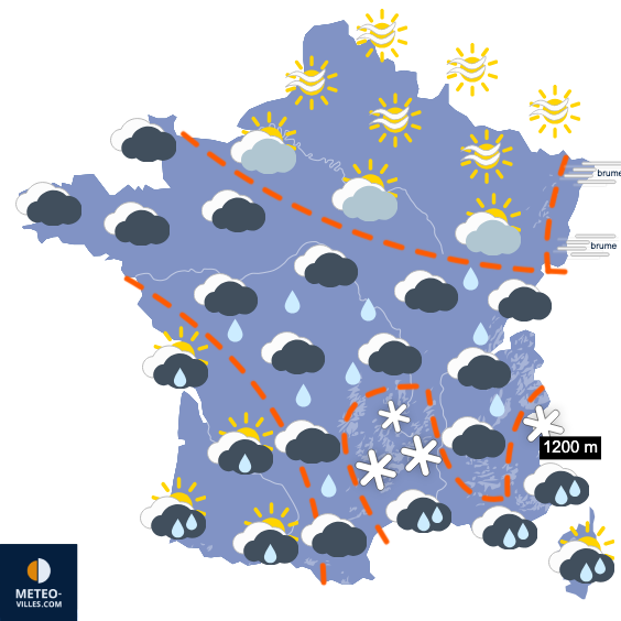 Carte de prévisions du temps du Saturday, December 20, 2025