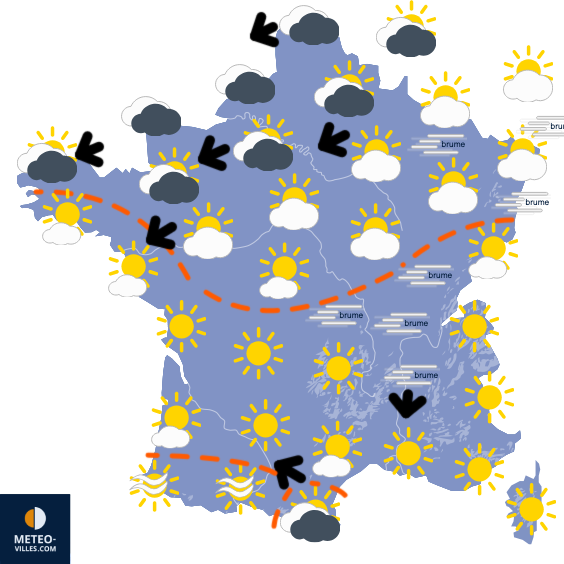 Carte de prévisions du temps du Friday, December 26, 2025
