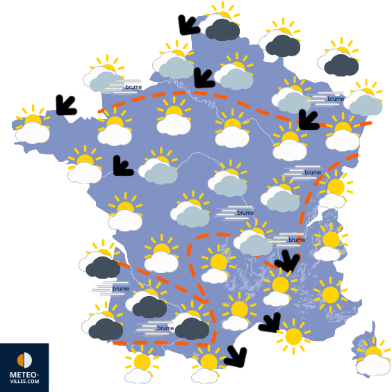 Carte de prévisions du temps du Friday, December 26, 2025
