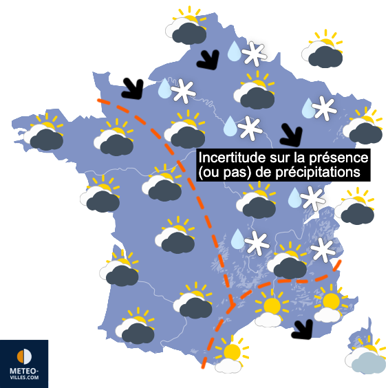 Carte de prévisions du temps du Friday, December 26, 2025