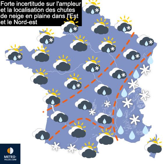 Carte de prévisions du temps du Lundi 29 décembre 2025