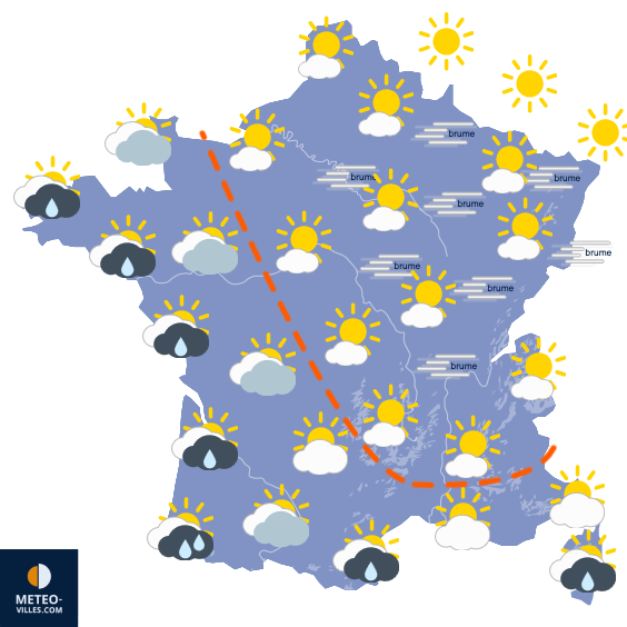 Carte de prévisions du temps du Jeudi 15 janvier 2026