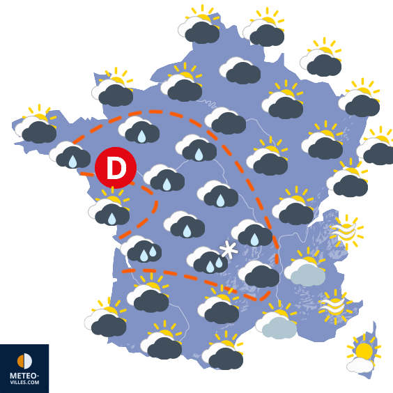 Carte de prévisions du temps du Vendredi 30 janvier 2026