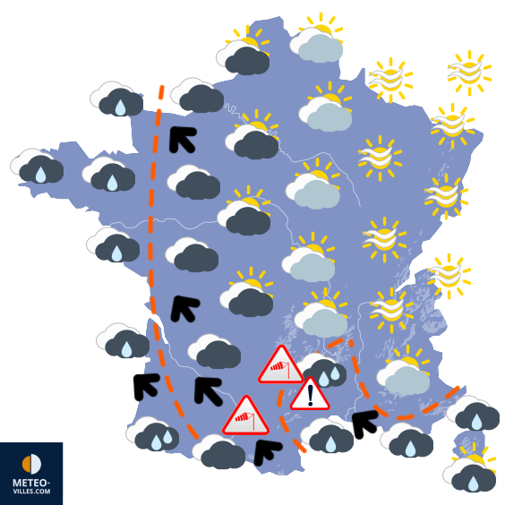 Carte de prévisions du temps du Mardi 27 janvier 2026