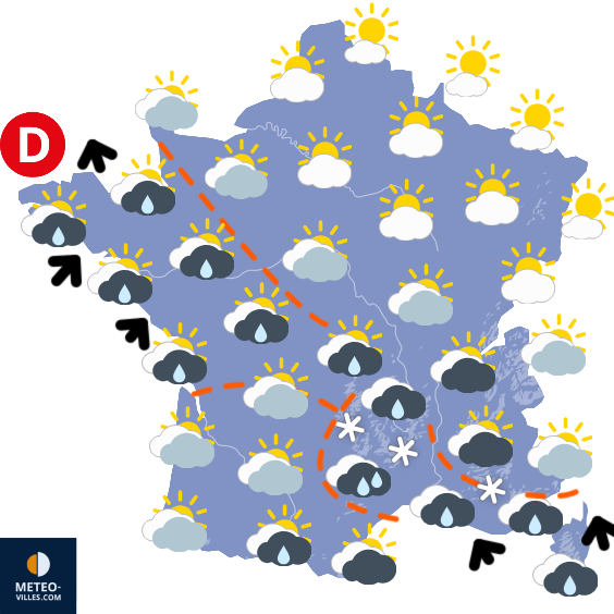 Carte de prévisions du temps du Friday, January 30, 2026