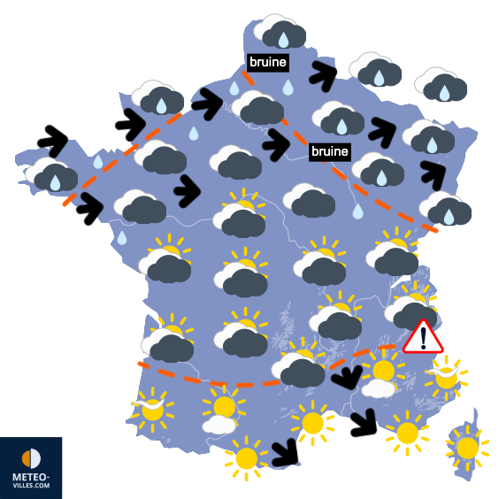 Carte de prévisions du temps du Vendredi 20 février 2026