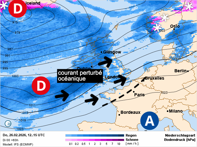 Carte de prévisions d'europe du Jeudi 26 février 2026