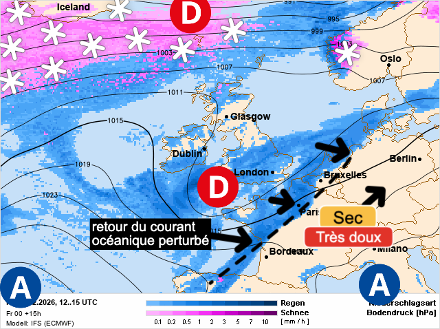 Carte de prévisions d'europe du Vendredi 27 février 2026