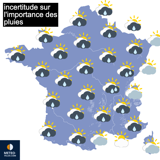 Carte de prévisions du temps du Dimanche 1 mars 2026