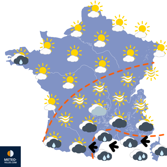 Carte de prévisions du temps du Vendredi 27 février 2026
