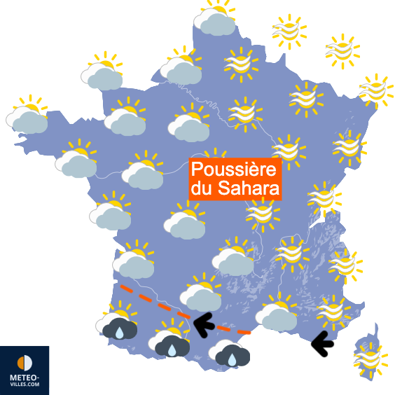 Carte de prévisions du temps du Mardi 3 mars 2026