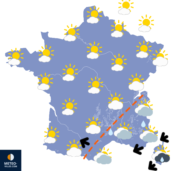 Carte de prévisions du temps du Friday, March 13, 2026