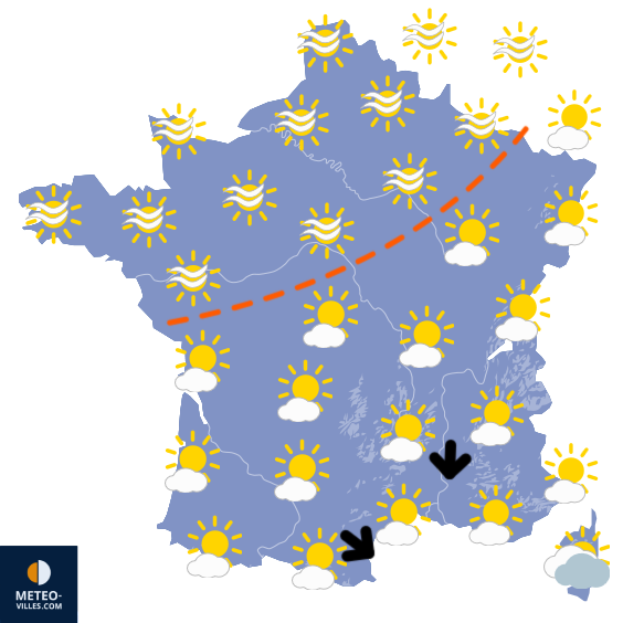 Carte de prévisions du temps du Saturday, March 21, 2026