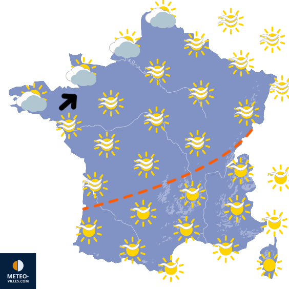 Carte de prévisions du temps du Thursday, March 19, 2026