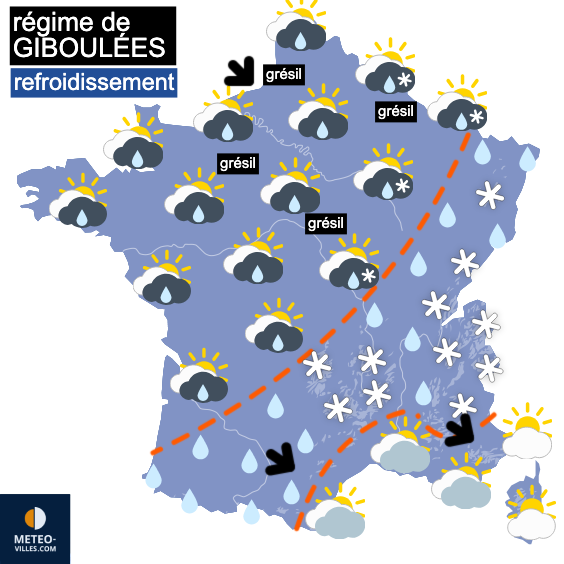 Carte de prévisions du temps du Thursday, March 19, 2026