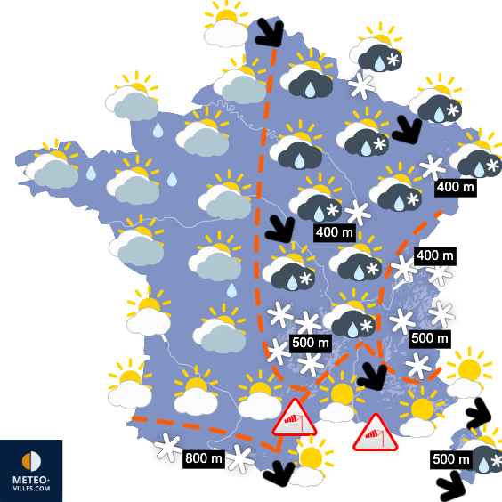 Carte de prévisions du temps du Jeudi 26 mars 2026