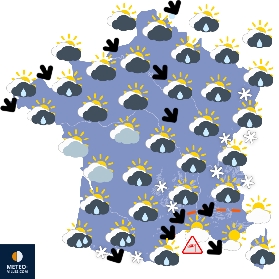 Carte de prévisions du temps du Saturday, March 28, 2026