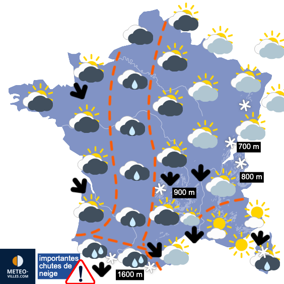 Carte de prévisions du temps du Mardi 31 mars 2026