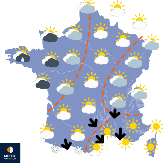 Carte de prévisions du temps du Saturday, March 28, 2026