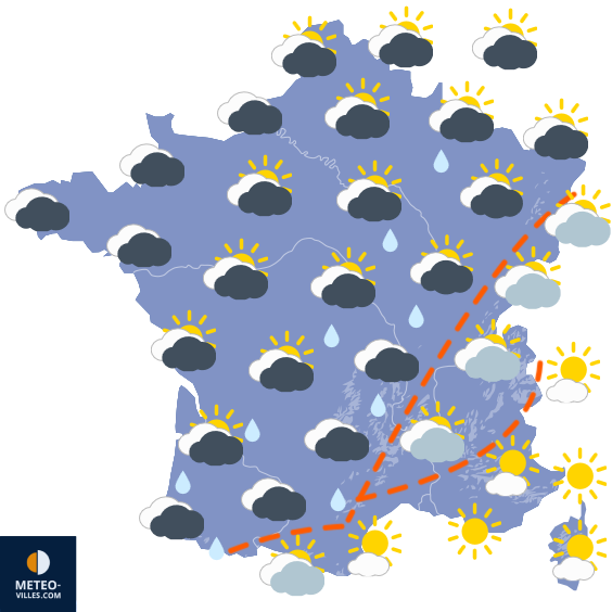 Carte de prévisions du temps du Samedi 4 avril 2026