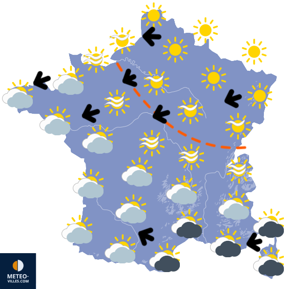 Carte de prévisions du temps du Vendredi 17 avril 2026