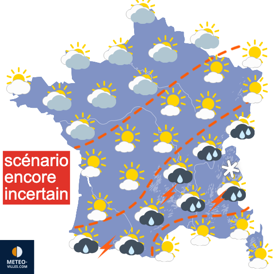 Carte de prévisions du temps du Jeudi 23 avril 2026