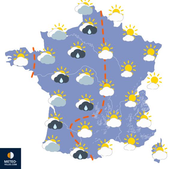 Carte de prévisions du temps du Dimanche 26 avril 2026