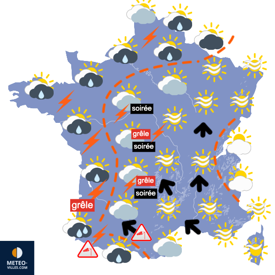 Carte de prévisions du temps du Jeudi 30 avril 2026