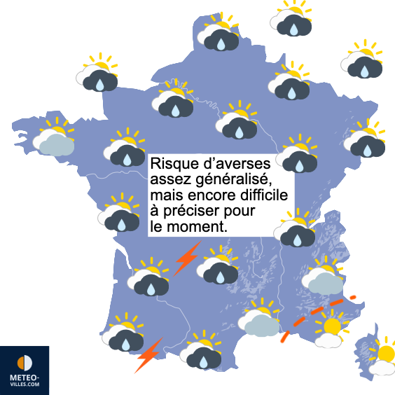 Carte de prévisions du temps du Dimanche 3 mai 2026