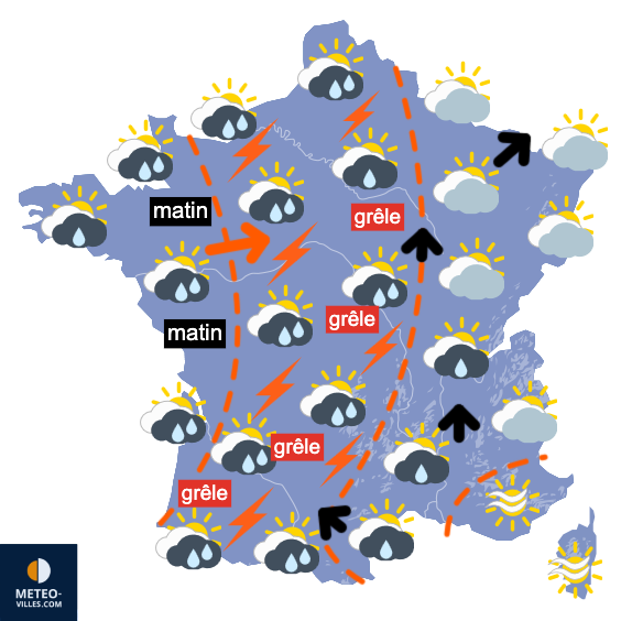 Carte de prévisions du temps du Jeudi 30 avril 2026