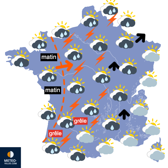 Carte de prévisions du temps du Friday, May 1, 2026