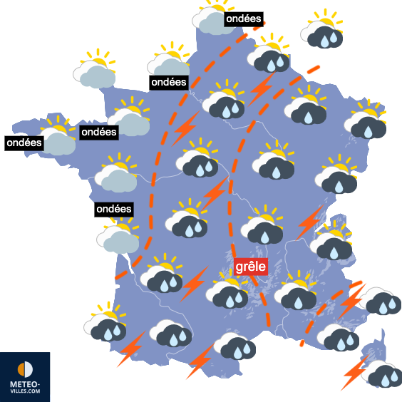 Carte de prévisions du temps du Jeudi 30 avril 2026