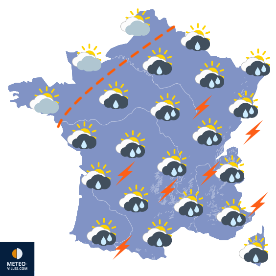 Carte de prévisions du temps du Wednesday, April 29, 2026