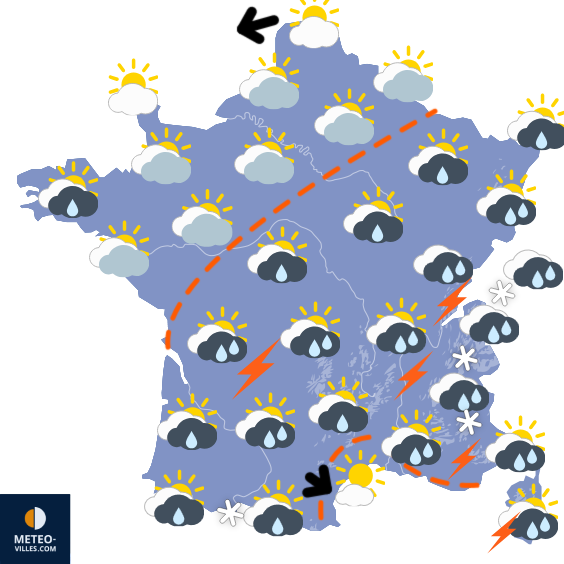 Carte de prévisions du temps du Sunday, May 3, 2026