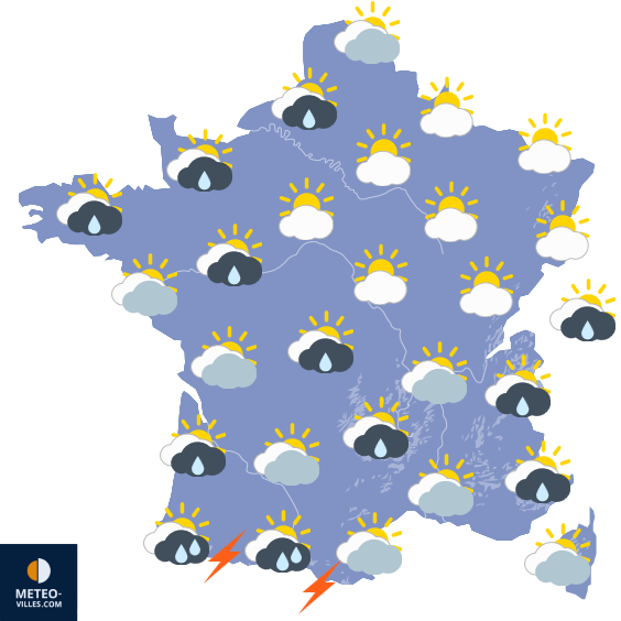 Carte de prévisions du temps du Friday, May 1, 2026