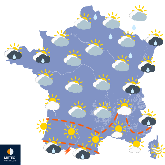 Carte de prévisions du temps du Thursday, May 7, 2026