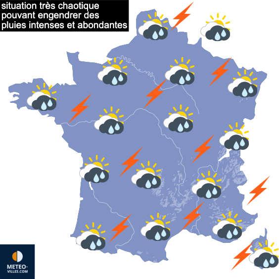 Carte de prévisions du temps du Dimanche 10 mai 2026