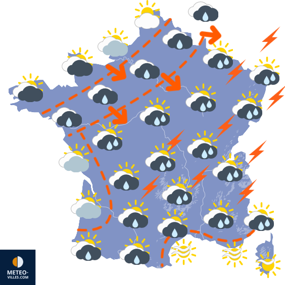 Carte de prévisions du temps du Thursday, May 7, 2026