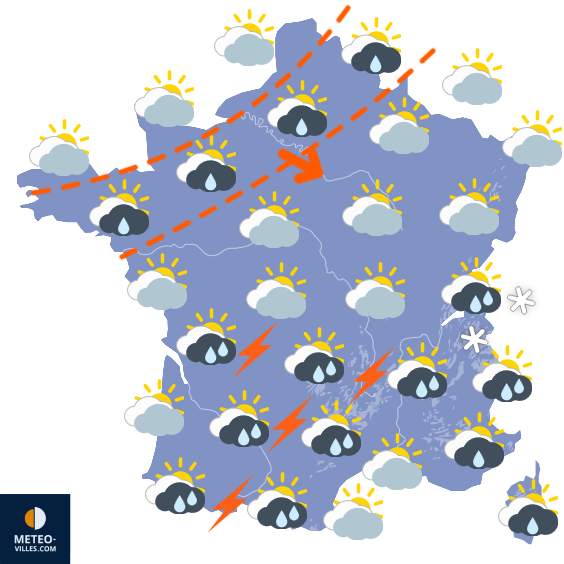 Carte de prévisions du temps du Thursday, May 7, 2026