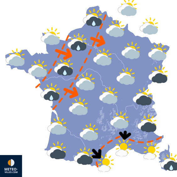 Carte de prévisions du temps du Dimanche 17 mai 2026