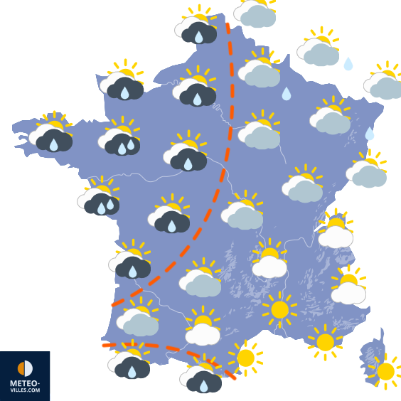 Carte de prévisions du temps du Dimanche 17 mai 2026