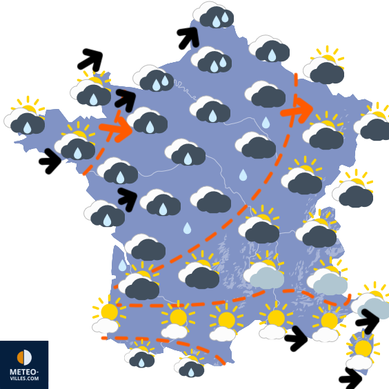 Carte de prévisions du temps du Dimanche 17 mai 2026