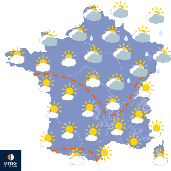 Carte de prévisions du temps du Dimanche 17 mai 2026