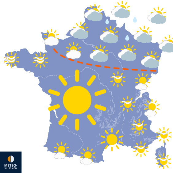 Carte de prévisions du temps du Monday, May 18, 2026