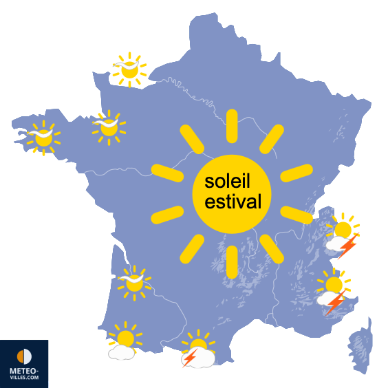Carte de prévisions du temps du Samedi 16 mai 2026