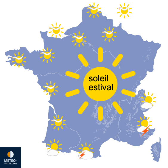 Carte de prévisions du temps du Dimanche 17 mai 2026