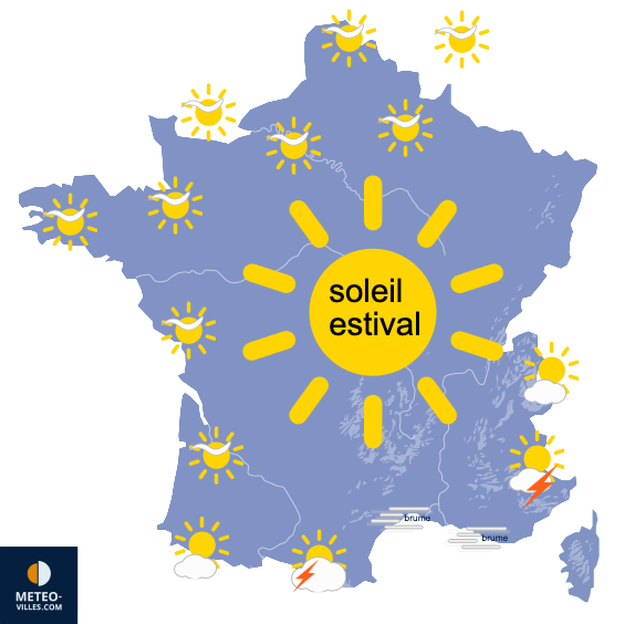 Carte de prévisions du temps du Mercredi 20 mai 2026