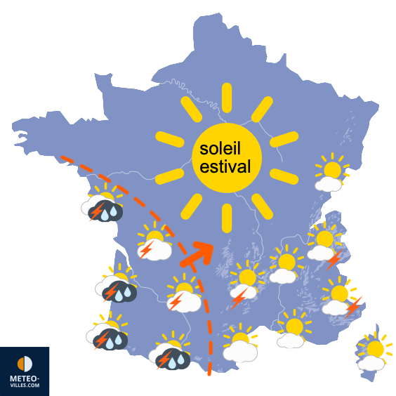 Carte de prévisions du temps du Dimanche 17 mai 2026