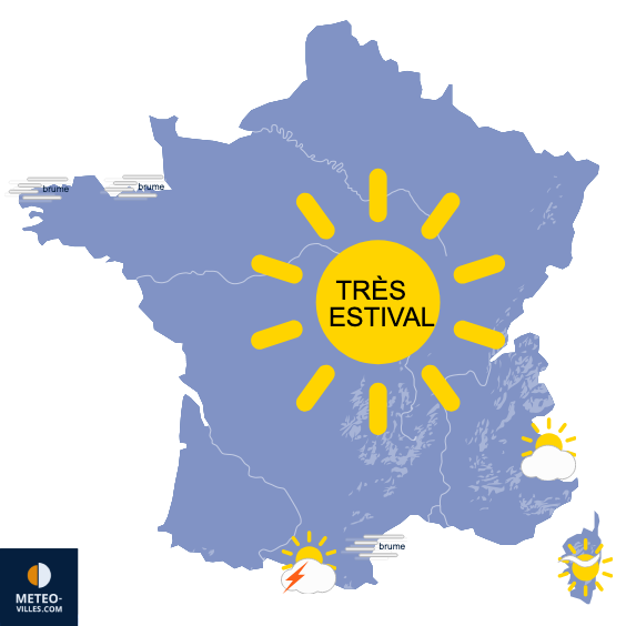 Carte de prévisions du temps du Mercredi 20 mai 2026